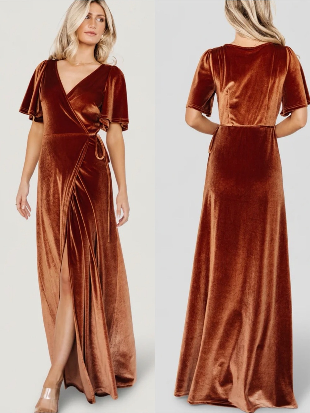 Baltic Born | Meghan Velvet Wrap Maxi Dress